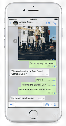 Обновление WhatsApp для iOS функция быстрого ответа WhatsApp обновление для iOS Добавлены фильтры фотографий и автоматические альбомы