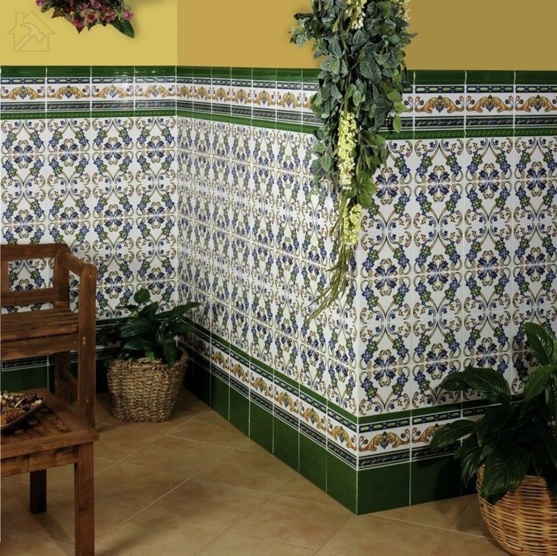 В Испании этот вид плитки назывался Азужело Керамическая плитка востока орнамент Азужело в интерьере