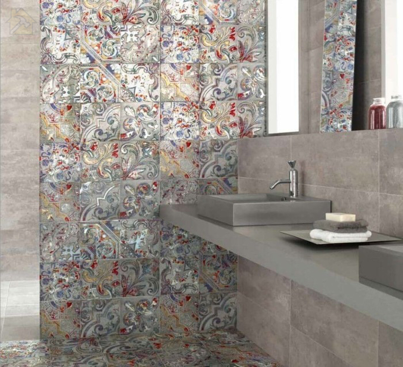 Изысканная и современная ванная комната Керамическая плитка востока орнамент Азужело в интерьере
