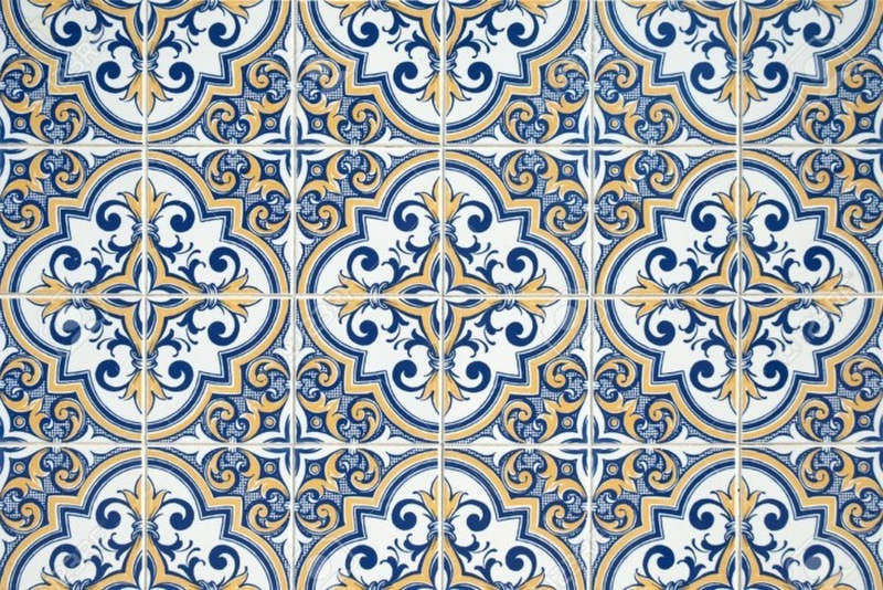 Керамическая плитка Azulejo в Португалии Керамическая плитка востока орнамент Азужело в интерьере