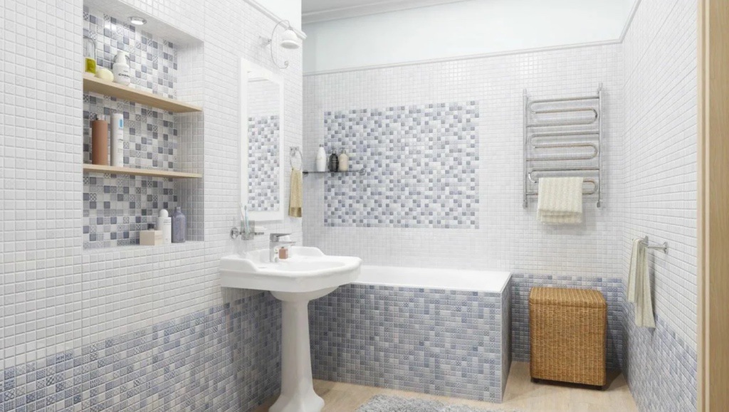 мозаичная плитка в ванной комнате