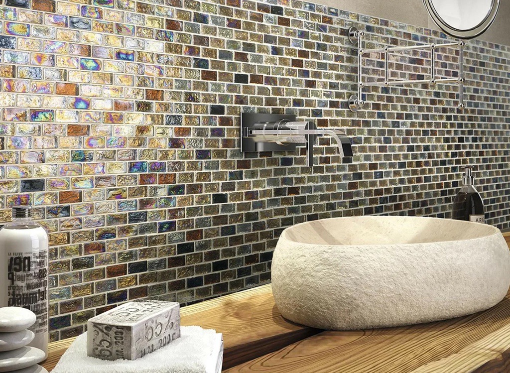 мозаичная плитка в ванной фото